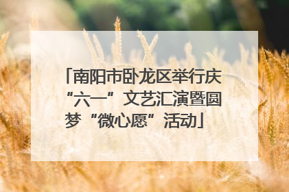 南阳市卧龙区举行庆“六一”文艺汇演暨圆梦“微心愿”活动