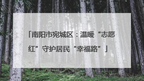 南阳市宛城区：温暖“志愿红”守护居民“幸福路”