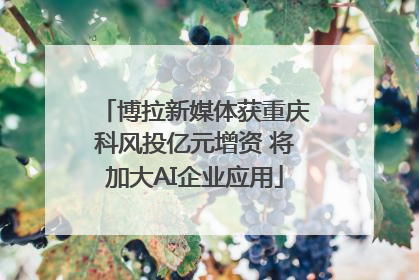 博拉新媒体获重庆科风投亿元增资 将加大AI企业应用