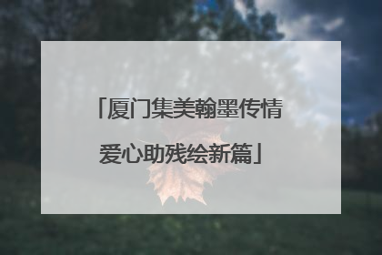 厦门集美翰墨传情 爱心助残绘新篇