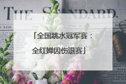 全国跳水冠军赛：全红婵因伤退赛