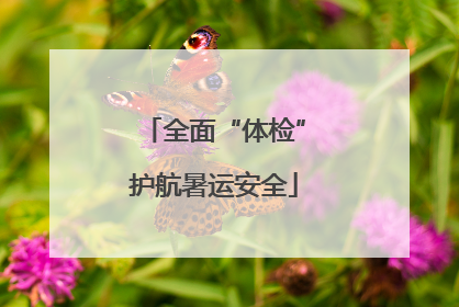 全面“体检”护航暑运安全