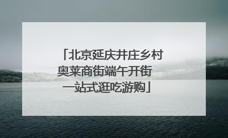 北京延庆井庄乡村奥莱商街端午开街 一站式逛吃游购