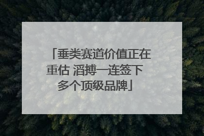 垂类赛道价值正在重估 滔搏一连签下多个顶级品牌