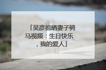 吴彦祖晒妻子骑马视频：生日快乐，我的爱人
