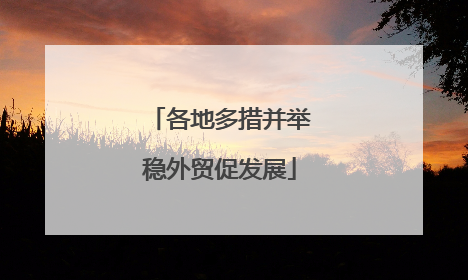 各地多措并举稳外贸促发展