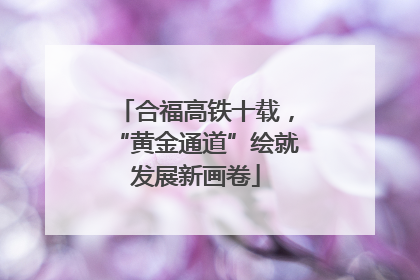 合福高铁十载，“黄金通道”绘就发展新画卷