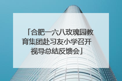 合肥一六八玫瑰园教育集团赴习友小学召开视导总结反馈会