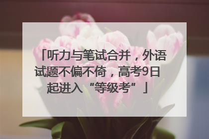 听力与笔试合并，外语试题不偏不倚，高考9日起进入“等级考”