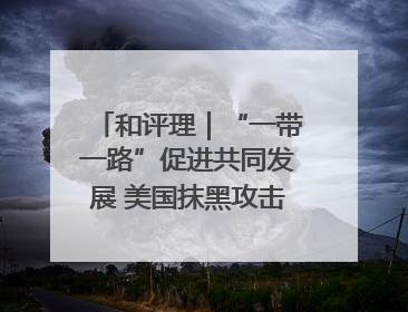 和评理｜“一带一路”促进共同发展 美国抹黑攻击酸味十足