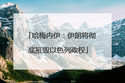 哈梅内伊：伊朗将彻底摧毁以色列政权