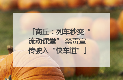 商丘：列车秒变“流动课堂” 禁毒宣传驶入“快车道”