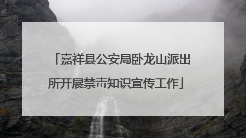 嘉祥县公安局卧龙山派出所开展禁毒知识宣传工作