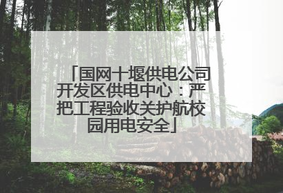 国网十堰供电公司开发区供电中心：严把工程验收关护航校园用电安全