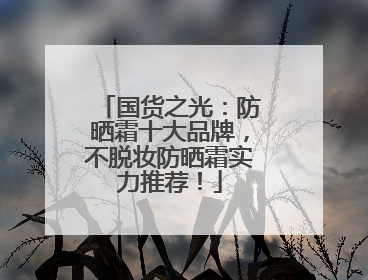 国货之光：防晒霜十大品牌，不脱妆防晒霜实力推荐！