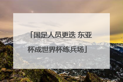 国足人员更迭 东亚杯成世界杯练兵场