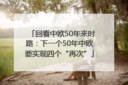 回看中欧50年来时路：下一个50年中欧要实现四个“再次”