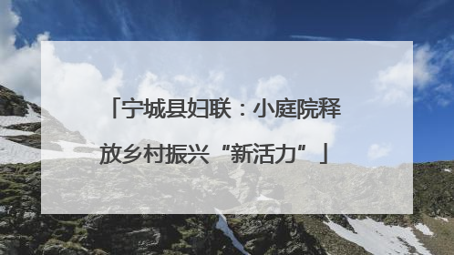 宁城县妇联：小庭院释放乡村振兴“新活力”