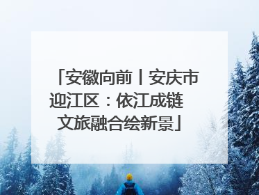安徽向前丨安庆市迎江区：依江成链 文旅融合绘新景