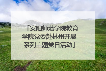 安阳师范学院教育学院党委赴林州开展系列主题党日活动