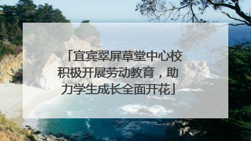 宜宾翠屏草堂中心校积极开展劳动教育，助力学生成长全面开花