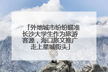 外地城市纷纷瞄准长沙大学生作为旅游客源，海口旅文推广走上星城街头