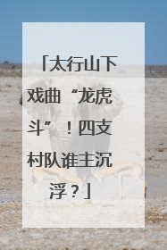 太行山下戏曲“龙虎斗”！四支村队谁主沉浮？