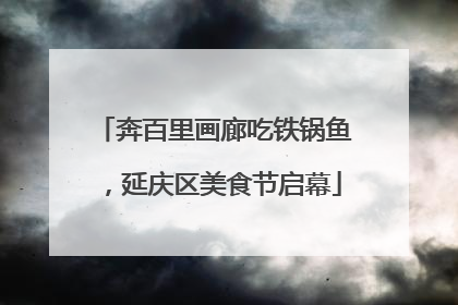 奔百里画廊吃铁锅鱼，延庆区美食节启幕