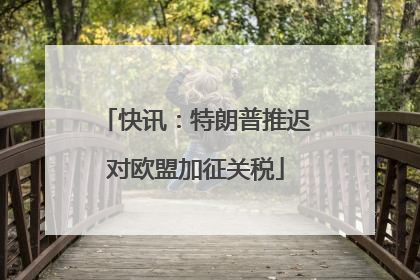 快讯：特朗普推迟对欧盟加征关税