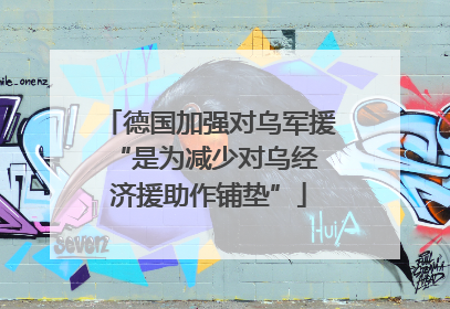 德国加强对乌军援 “是为减少对乌经济援助作铺垫”