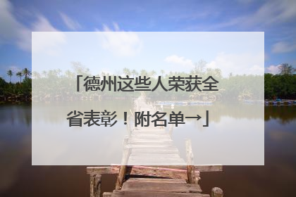 德州这些人荣获全省表彰！附名单→