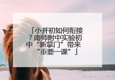 小升初如何衔接？南师附中实验初中“新掌门”带来“重要一课”