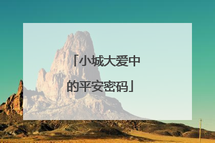 小城大爱中的平安密码