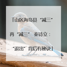 山区海岛县“减三”再“减三” 秦诗立：“退出”背后有秘诀