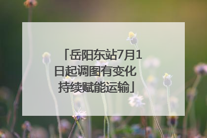 岳阳东站7月1日起调图有变化 持续赋能运输