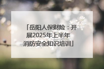 岳阳人保财险：开展2025年上半年消防安全知识培训