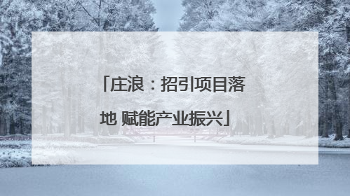 庄浪：招引项目落地 赋能产业振兴
