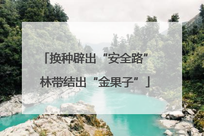 换种辟出“安全路” 林带结出“金果子”