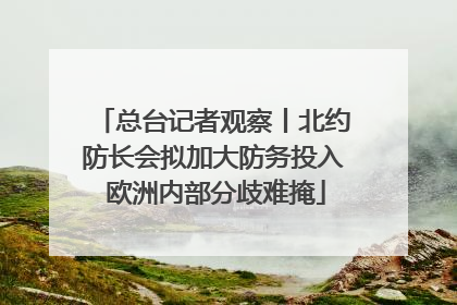 总台记者观察丨北约防长会拟加大防务投入 欧洲内部分歧难掩