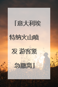 意大利埃特纳火山喷发 游客紧急撤离
