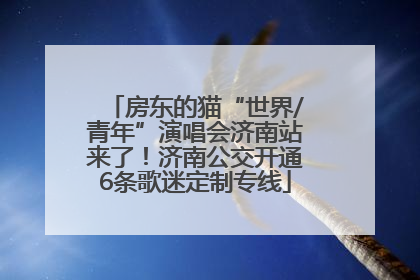 房东的猫“世界/青年”演唱会济南站来了！济南公交开通6条歌迷定制专线