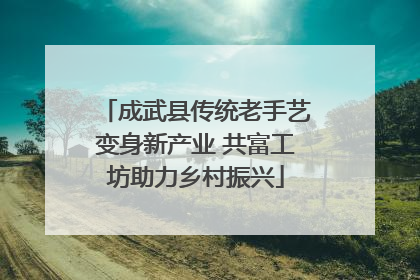 成武县传统老手艺变身新产业 共富工坊助力乡村振兴
