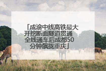 成渝中线高铁最大开挖断面隧道贯通 全线通车后成都50分钟飙拢重庆