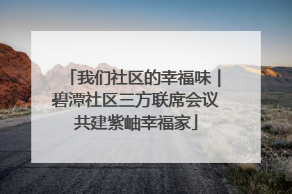 我们社区的幸福味｜碧潭社区三方联席会议共建紫岫幸福家