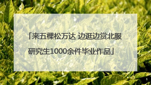 来五棵松万达 边逛边赏北服研究生1000余件毕业作品
