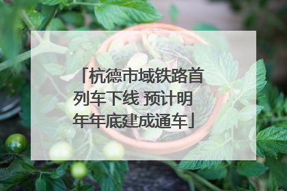 杭德市域铁路首列车下线 预计明年年底建成通车