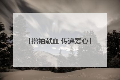 撸袖献血 传递爱心