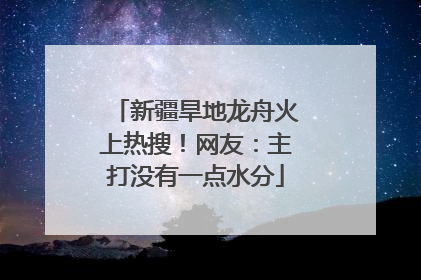 新疆旱地龙舟火上热搜！网友：主打没有一点水分