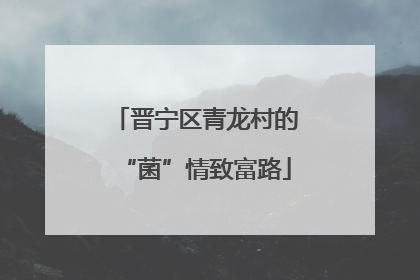 晋宁区青龙村的“菌”情致富路