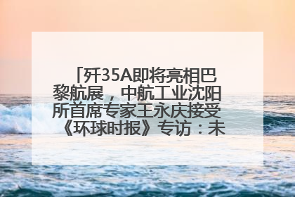 歼35A即将亮相巴黎航展，中航工业沈阳所首席专家王永庆接受《环球时报》专访：未来数量可以有很多